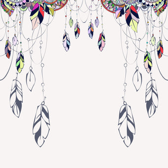 Boho Chic Feathers and Dreamcatchers  -  [Custom printed at R560/m²]