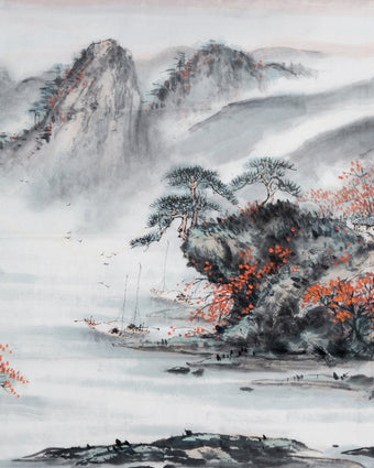 Chinese Vintage Landscape  -  [Custom printed at R598/m²]