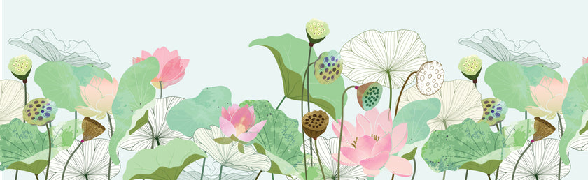 Luscious Lotus  -  [Custom printed at R560/m²]