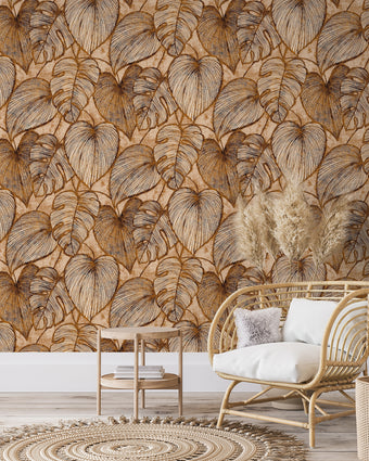 26936 Julie Feels Home Monstera Bronze Peach