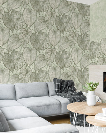 26935 Julie Feels Home Monstera Olive Sage