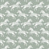 Soft sage green wallpaper featuring a repeating pattern of detailed white zebras.