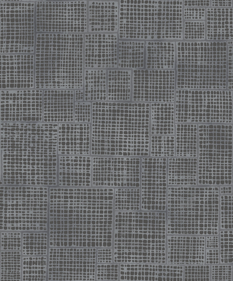 Dalia Luxurious Pattern Texture Anthracite & Gilver 101104