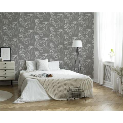 Paradise Asia Palm Dark Grey 106747