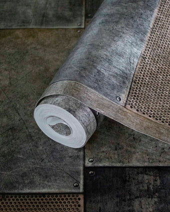 Octagon Metal Industrial Wallpaper 1215-1