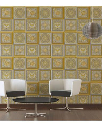 VERSACE V BAROQUE MOSAIC WALLPAPER 38704-5