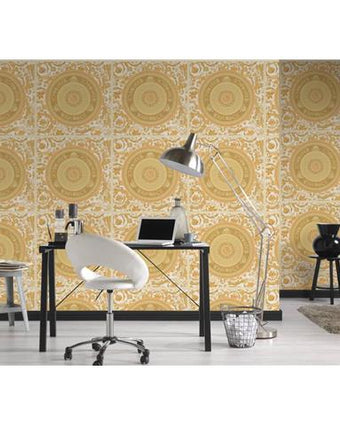 VERSACE V VIRTUS MEDALLION WALLPAPER 38705-4