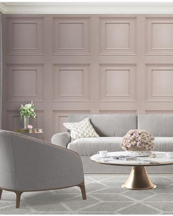 Wood Panel Wallpaper Pink 7377