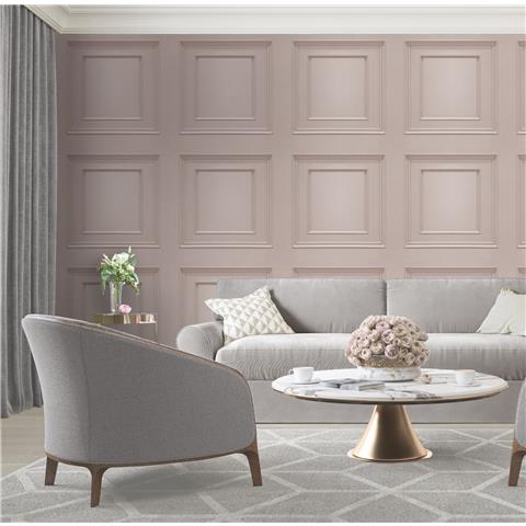 Wood Panel Wallpaper Pink 7377