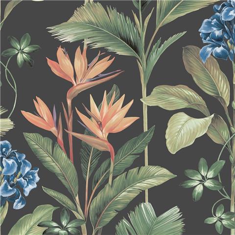 Oliana Floral Wallpaper Charcoal 8484