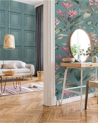 Wood Panel Soft Teal 8489