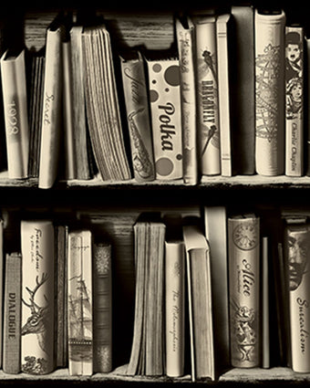 Casablanca Private Library Sepia 88024