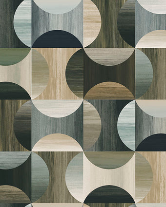 Casablanca Tesselation Teal Wood 88123