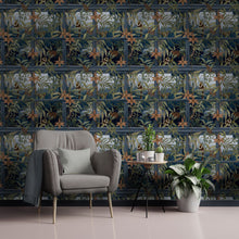 Load image into Gallery viewer, Cascading Gardens Comoro Navy 91390
