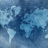 Abstract Blue World Map  -  [Custom printed at R560/m²]