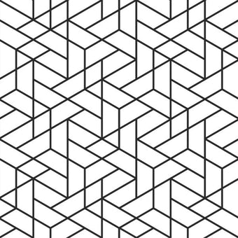 3D Effect Black and White Geometric  -  [Custom printed at R560/m²]