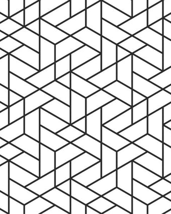 3D Effect Black and White Geometric  -  [Custom printed at R598/m²]