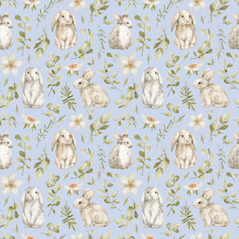 Bunny Buddies  - Blue -  [Custom printed at R560/m²]