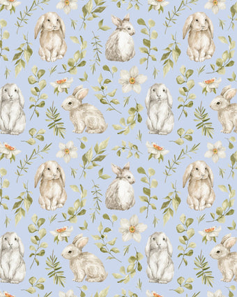 Bunny Buddies  - Blue -  [Custom printed at R598/m²]
