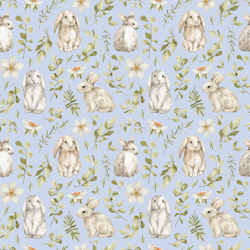 Bunny Buddies  - Blue -  [Custom printed at R560/m²]