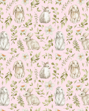 Bunny Buddies  - Pink -  [Custom printed at R598/m²]