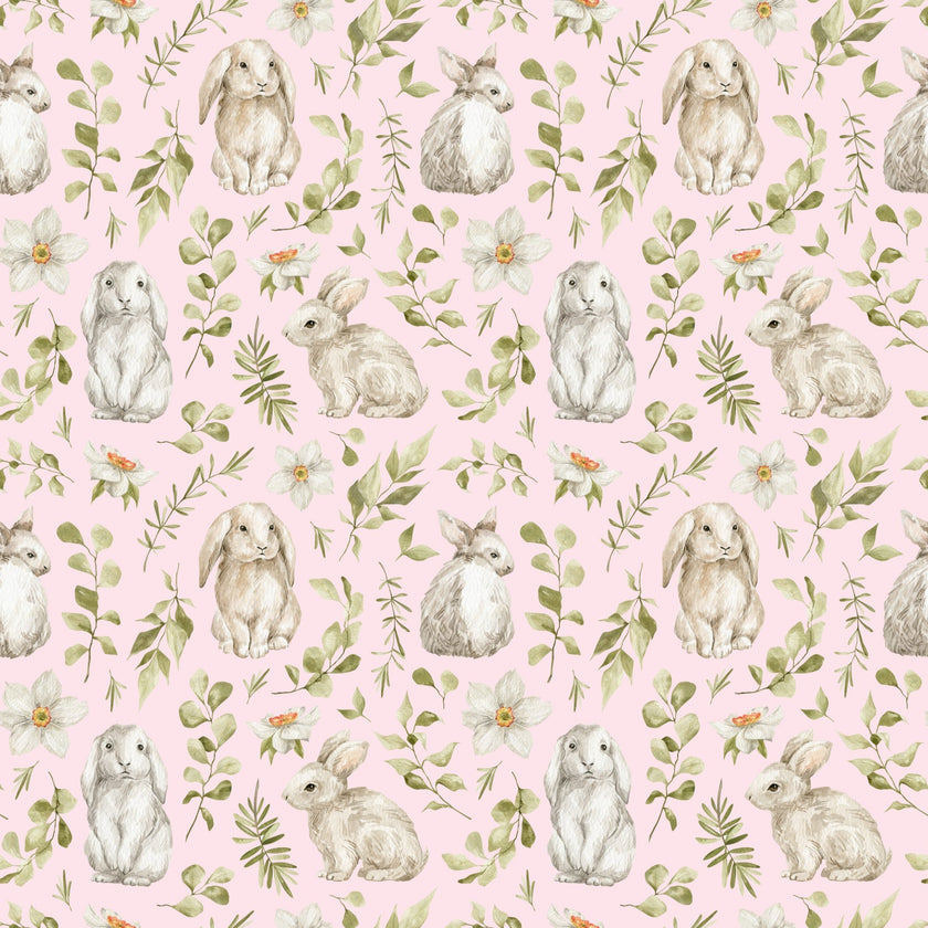 Bunny Buddies  - Pink -  [Custom printed at R560/m²]