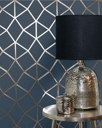 Vymura Geometric Foil Navy and Gold FD42650