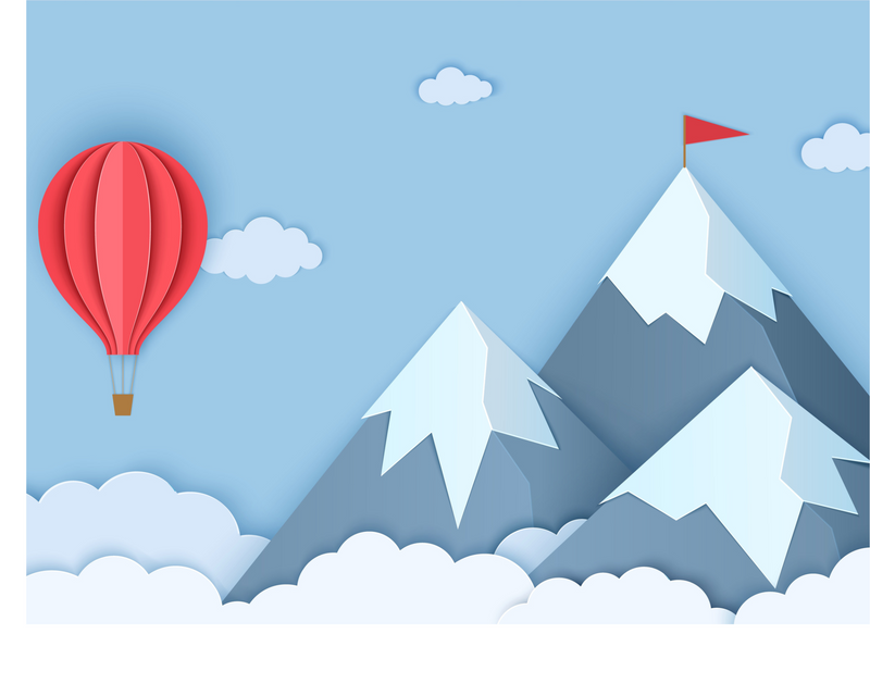 Hot Air Balloons in the Mountains  -  [Custom printed at R560/m²]