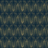 Art Deco Ruche Teal and Gold  -  [Custom printed at R560/m²]
