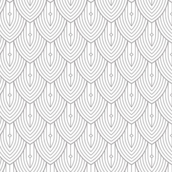 Art Deco Scallops Grey and White  -  [Custom printed at R560/m²]