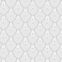 Load image into Gallery viewer, Art Deco Scallops Grey and White  -  [Custom printed at R560/m²]
