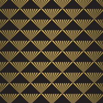 Art Deco Pyramids Black and gold  -  [Custom printed at R560/m²]