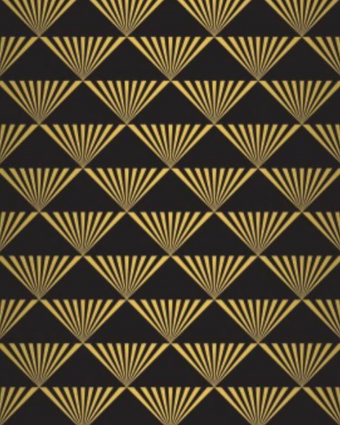 Art Deco Pyramids Black and gold  -  [Custom printed at R598/m²]