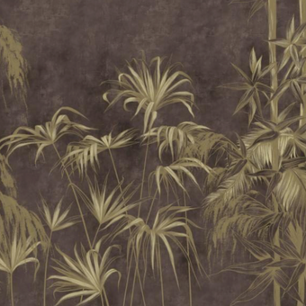 Golden Vintage Palms and Bamboo  -  [Custom printed at R560/m²]