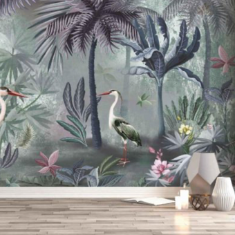Amazon Tropical Heron Landscape A317