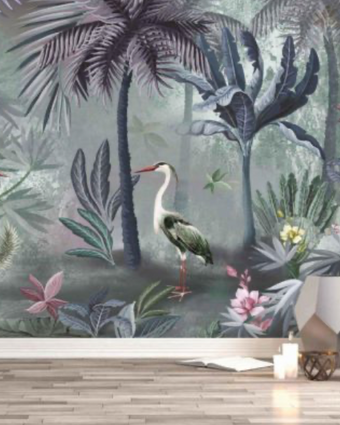 Amazon Tropical Heron Landscape A317