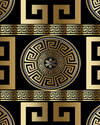 Oh La La Greek Key  -  [Custom printed at R598/m²]