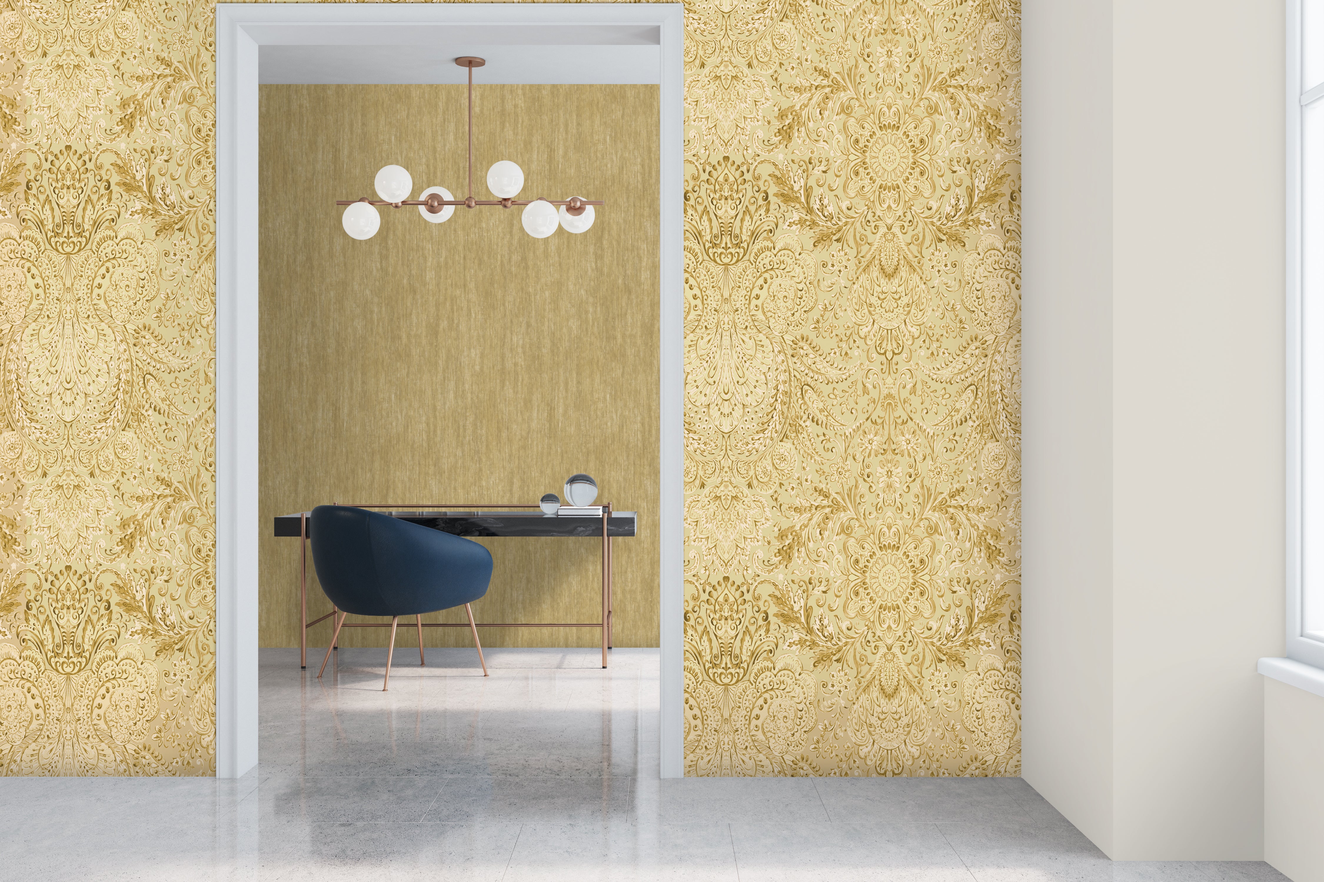 TROPICAL Tuvalu Peanut 26717 - plain – Sasi Wallpaper