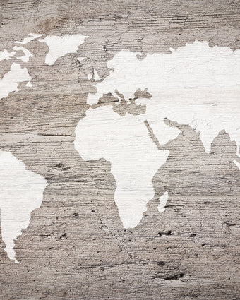 World Map on Wood  -  [Custom printed at R598/m²]