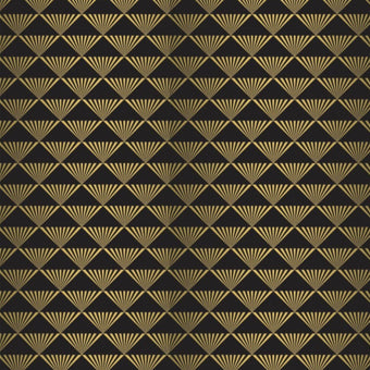 Art Deco Pyramids Black and gold  -  [Custom printed at R560/m²]