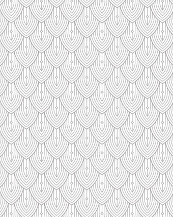 Art Deco Scallops Grey and White  -  [Custom printed at R598/m²]