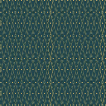 Art Deco Diamonds Green and Gold  -  [Custom printed at R560/m²]