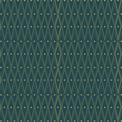 Art Deco Diamonds Green and Gold  -  [Custom printed at R560/m²]