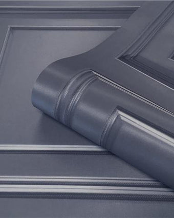 Wood Panel Wallpaper Navy Blue 7375