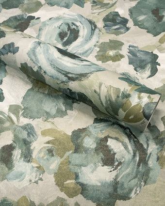 Peonies Smaragd Grey - 26982