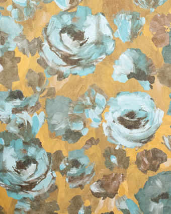 Peonies Teal Gold - 26905