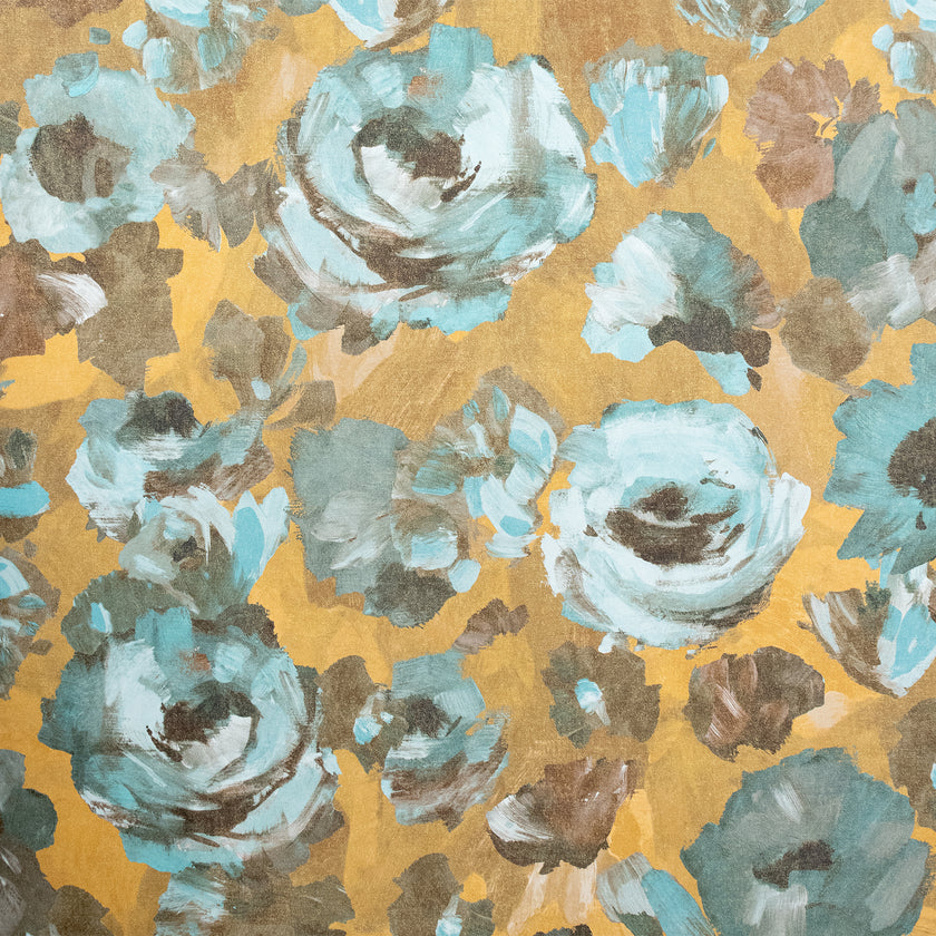 Peonies Teal Gold - 26905