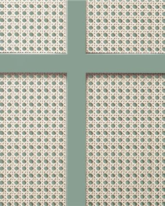 Cane Panel Sea Foam
