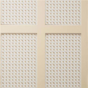 Cane Panel Cream and White