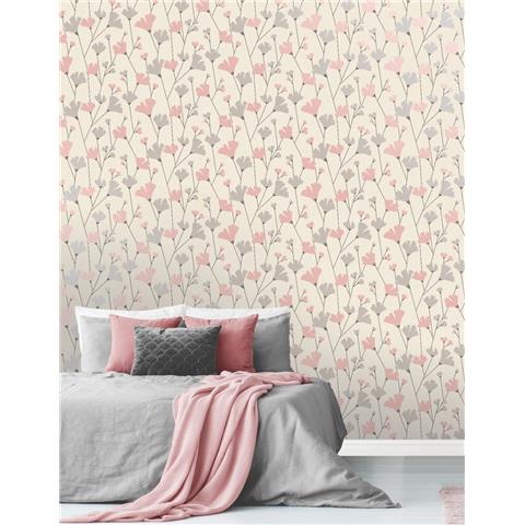 Crown Scandi Floral Pink M1521